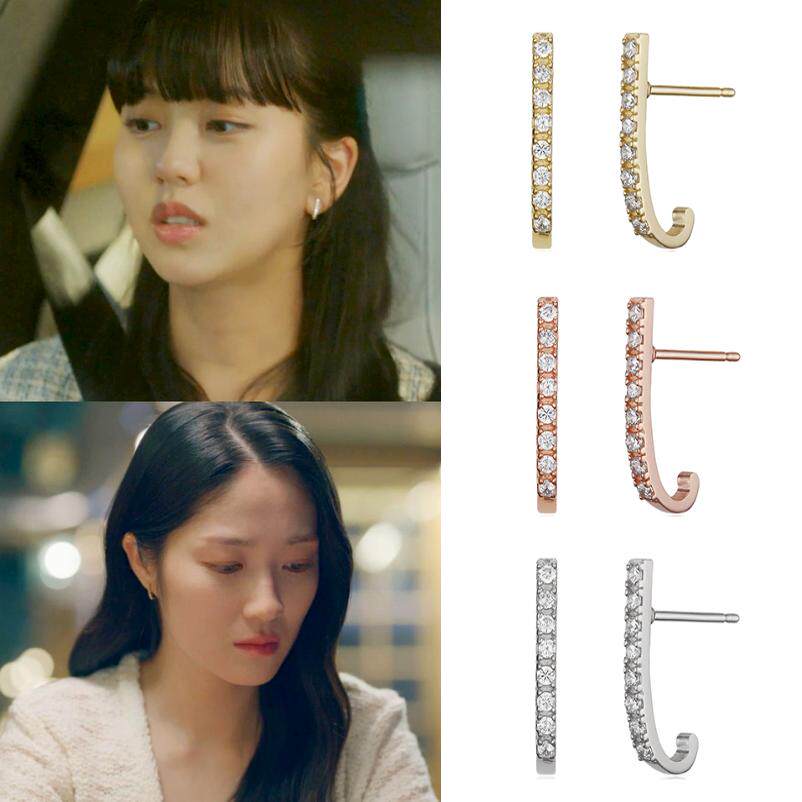 韩剧背着善宰跑 金惠允 金所炫同款镶钻耳环 耳钉女 正品韩国代购