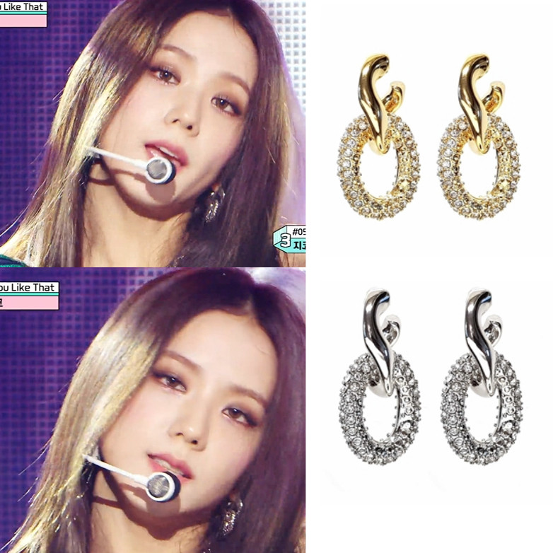 直邮~金智秀 jisoo同款 韩国代购BLACKMUSE正品 韩版耳环 耳饰女