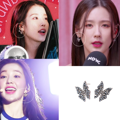 直邮~韩国代购JEALOUSY正品 裴珠泫 赵美延 李知恩iu同款蝴蝶耳环