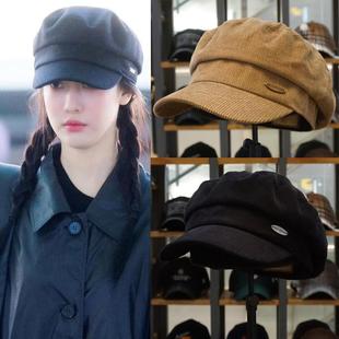 直邮~韩国代购 hatson正品帽子 宁艺卓鸭舌棒球帽 休闲报童帽女帽