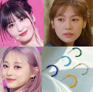 韩剧灵魂维修工 郑素敏 周子瑜 平井桃同款耳环耳饰 正品韩国代购