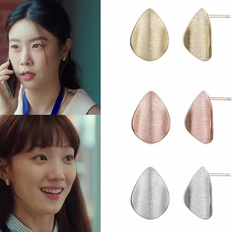 韩国代购正品简约925银耳环耳钉