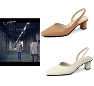 韩国代购 Rachel Cox正品 韩剧Start Up 裴秀智同款牛皮粗高跟鞋