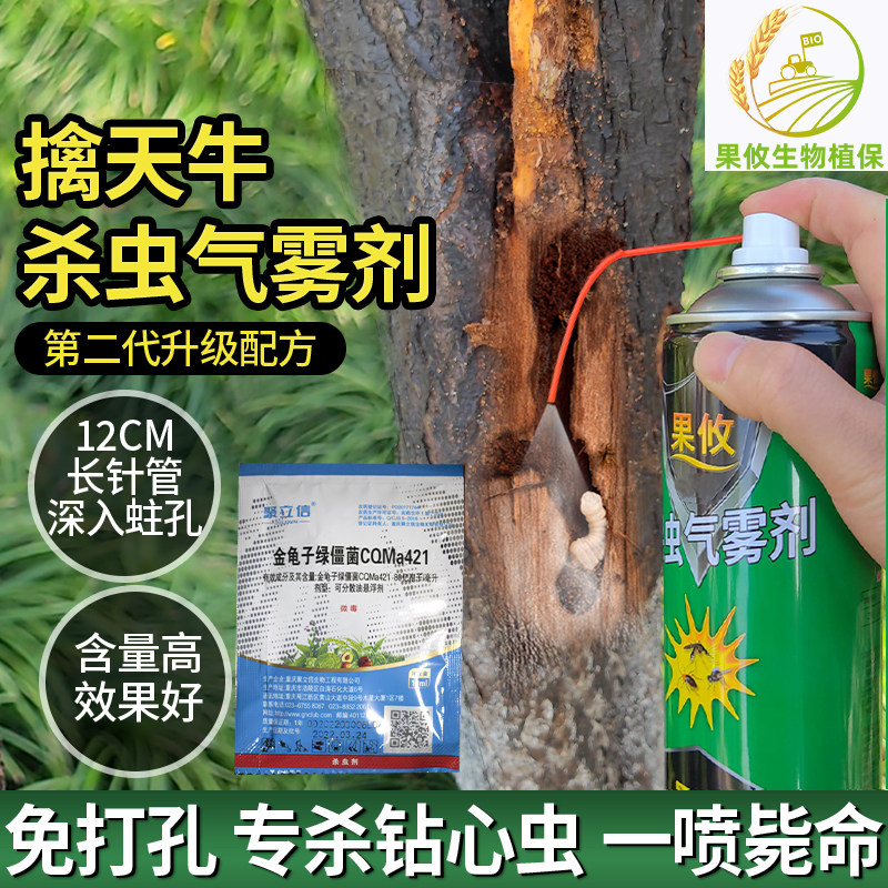 灭擒天牛克星树洞虫果树杀钻心虫幼虫树木除木材家具蛀虫木头喷剂