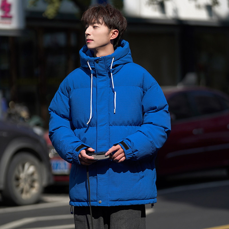 冬季情侣港风宽松休闲加厚保暖棉衣连帽大棉袄外套MY8319-P108，男装棉衣，星座209-1