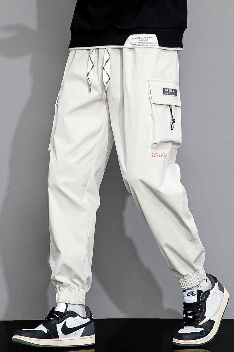 冬装新款潮流休闲加绒加厚时尚流行男宽松裤子男K8820加绒-P55,男装卫衣,星座209-1