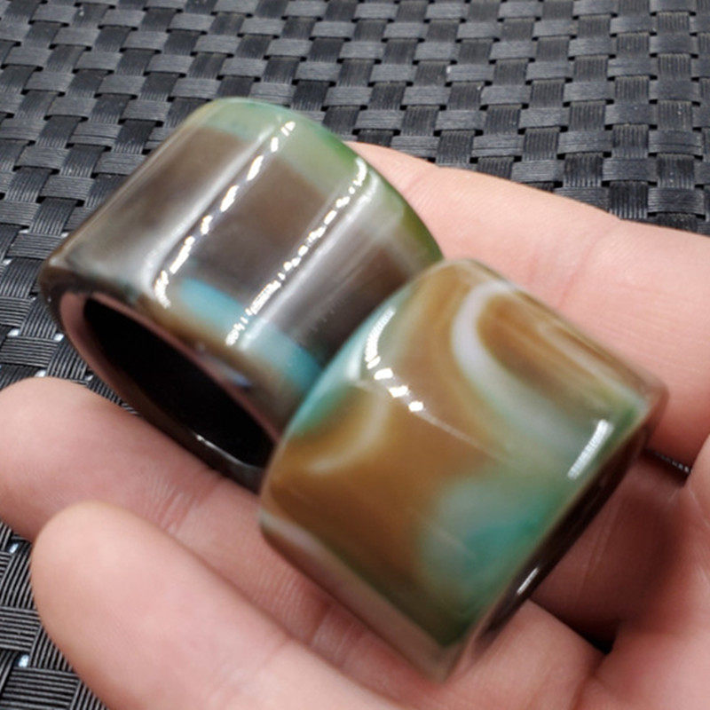 天然玉石a货缠丝玛瑙扳指黑玛瑙加宽扳指大号玉石扳指指环,珠宝/钻石/翡翠,手饰,淘宝优惠券,粉丝福利购,淘宝优惠卷