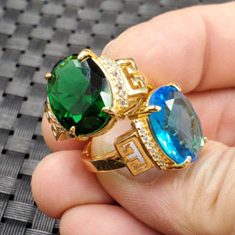 玉石戒指冰种锆石戒指天蓝色锆石切面戒指墨绿色锆石戒指手饰指环,珠宝/钻石/翡翠,手饰,淘宝优惠券,粉丝福利购,淘宝优惠卷