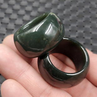 天然玉石a货和田玉戒指青玉加宽加大号玉戒指和田玉扳指玉指环