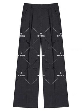 亏清熊简约休闲精纺羊毛西装裤直筒微阔裤TTTC248903Y TC248903Y