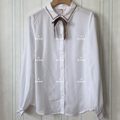 超值换购正品白色长袖雪纺衬衫ins超仙女衣念Eebw98711i bw98711i