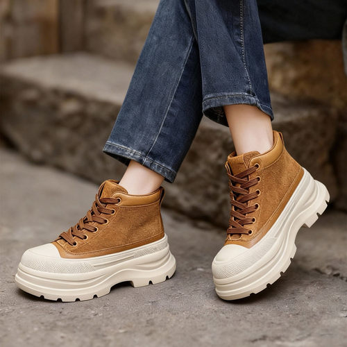 6CM增高厚底休闲鞋加绒棉鞋