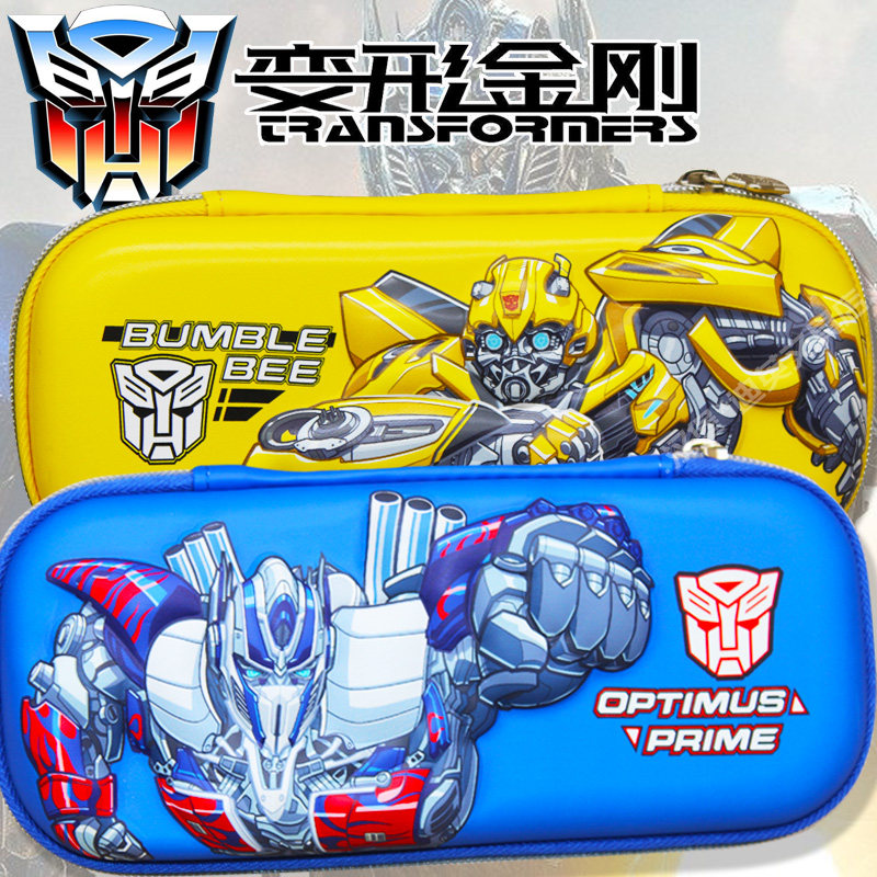 包邮迪士尼品牌男孩子笔袋擎天柱文具盒大容量多功能铅笔盒