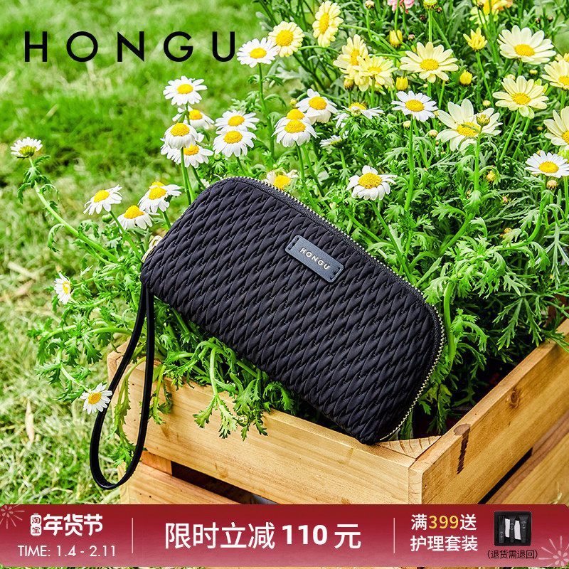 HONGU/红谷包包纹理手拿包钱包女手腕包百搭休闲卡包零钱包时尚,箱包皮具/热销女包/男包,通用款女包,淘宝优惠券,粉丝福利购,淘宝优惠卷