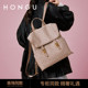双肩包老花纹回纹书包英伦风新潮百搭小众款 HONGU 红谷新款 背包