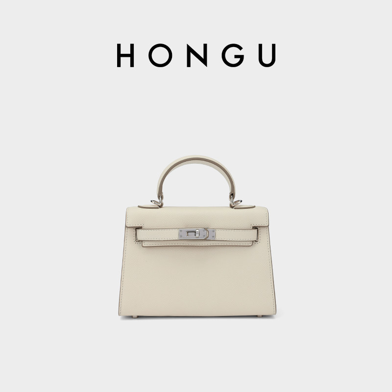 红谷包包女手提凯莉包女包单肩包铂金百搭女士包手提斜挎包简约