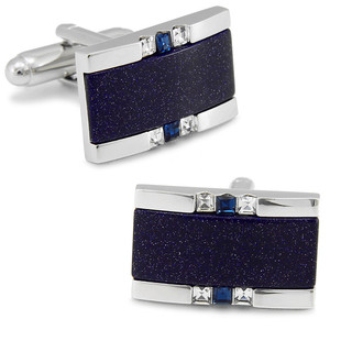 斯巴达长方金沙石袖扣法式袖钉男士袖口扣商务休闲衬衫男女款DM