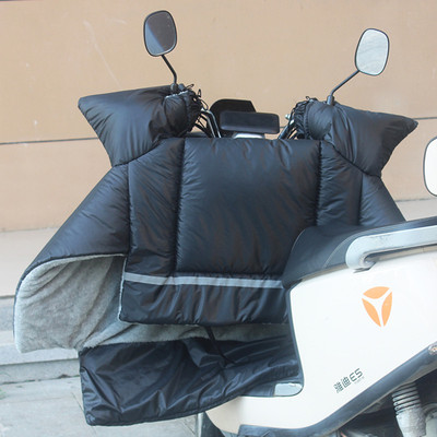 冬季电动车挡风被北极绒加厚防水