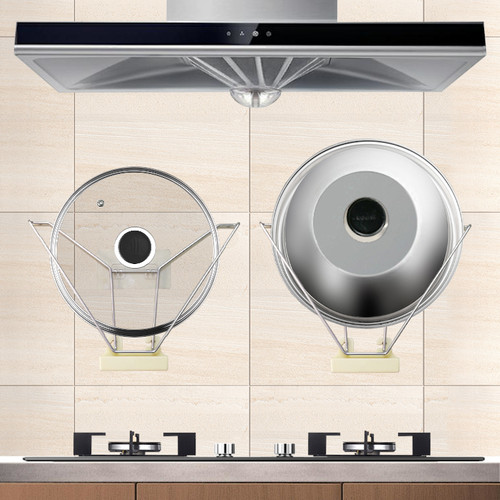 炒菜锅盖架304不锈钢带接水盘