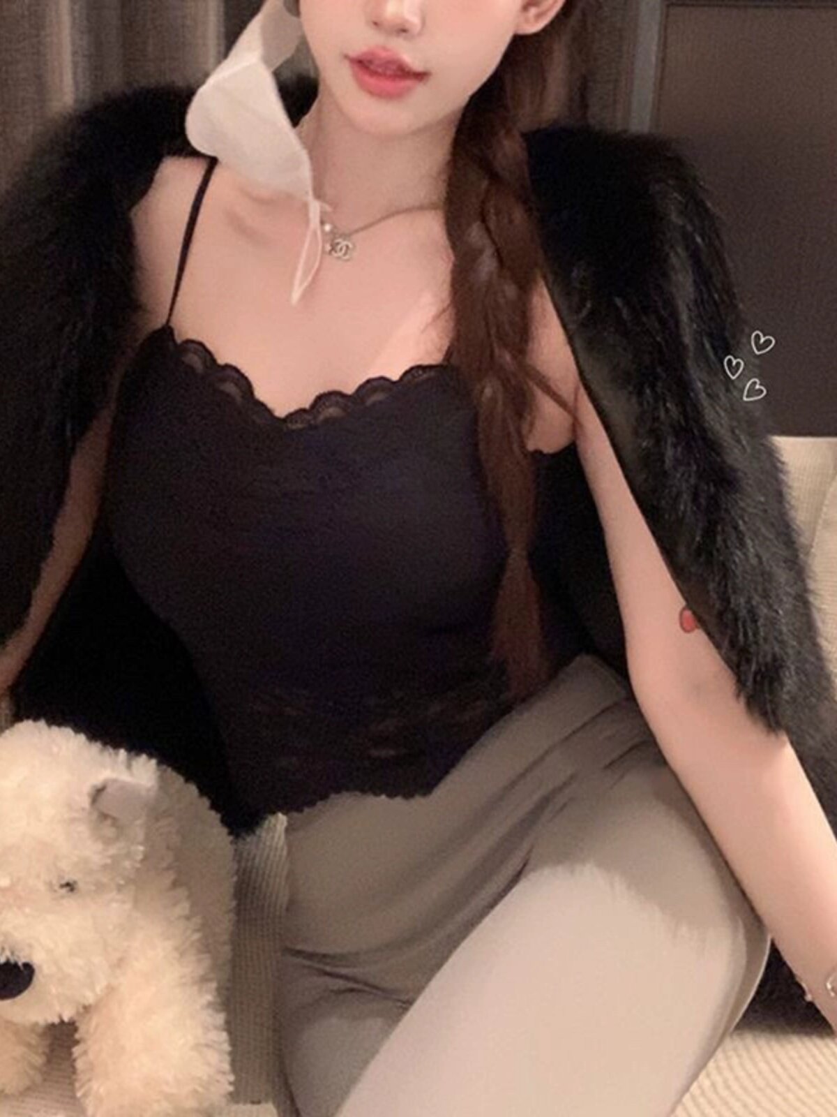 2개 무료 배송 레이스 멜빵 고정 컵 조끼는 베이스 또는 외부로 착용 가능