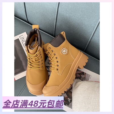 马丁靴单鞋短靴软底软面马丁靴