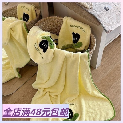 |Xiao.g|包邮 软fufu~ 柔软蓬松牛奶绒郁金香浴袍三件套 可穿式