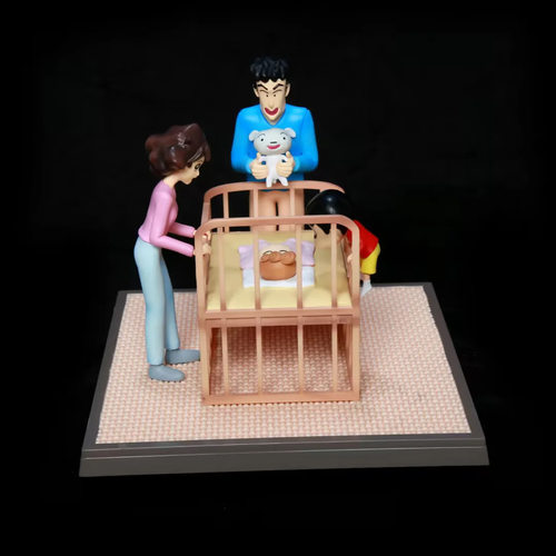 蜡笔小新全家福小葵的诞生手办