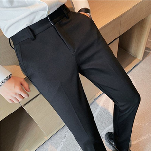 秋冬款 西裤 修身 韩版 抗皱裤 休闲裤 显高轻熟风商务小西裤 子 免烫男士