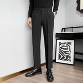 长裤 男士 商务修身 韩版 直筒西服九分裤 垂感休闲西装 小西裤 子男 秋季
