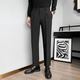 长裤 男士 商务修身 韩版 直筒西服九分裤 垂感休闲西装 小西裤 子男 秋季