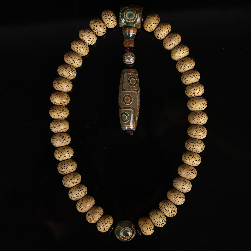 天然黄金籽星月菩提36颗佛珠手串男 自然氧化算盘珠菩提子手持珠