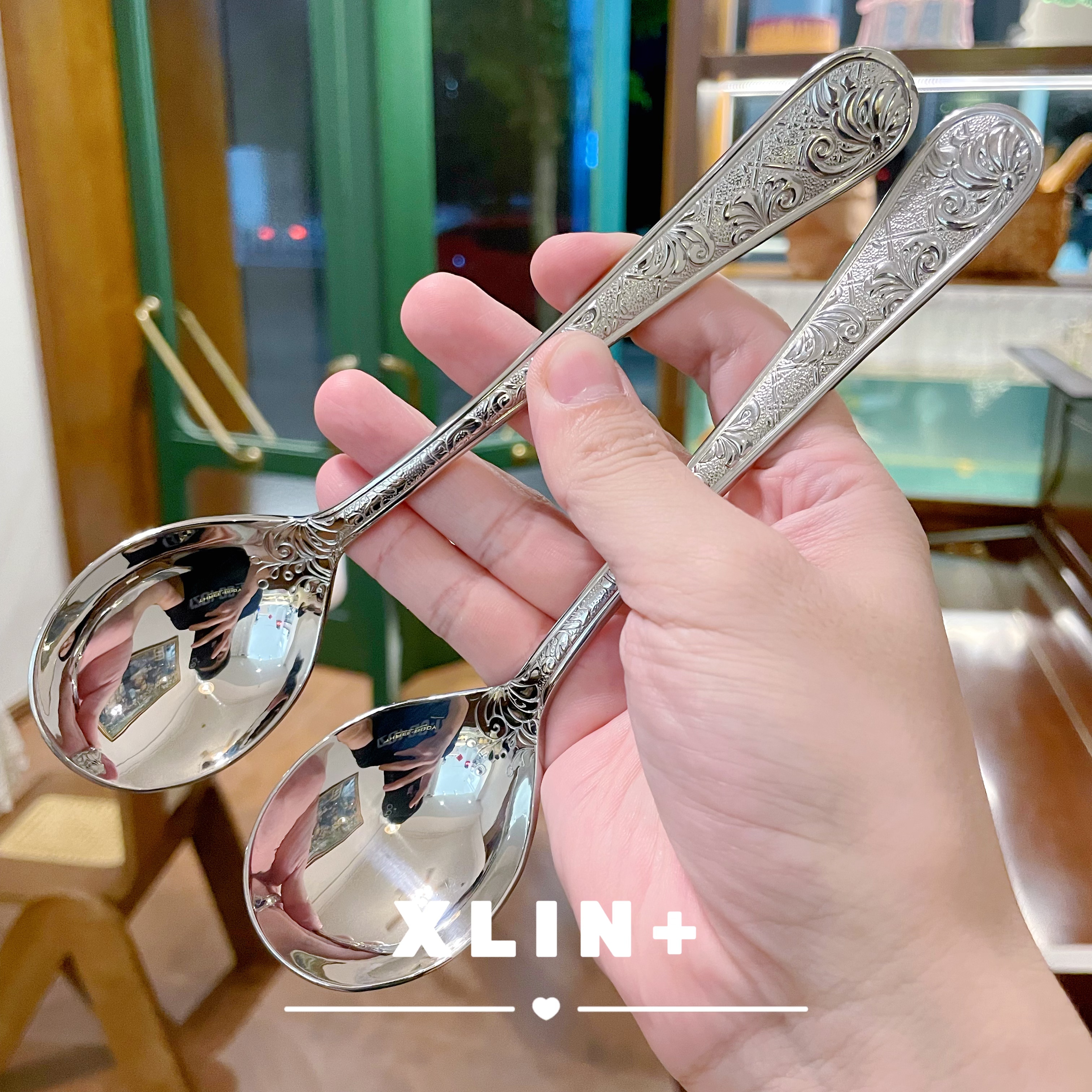 XLIN+316不锈钢勺子家用喝汤勺