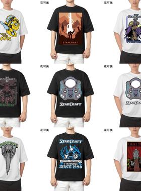 花可美Starcraft街头霸王动漫周边短袖T恤男女学生儿童纯棉衣服