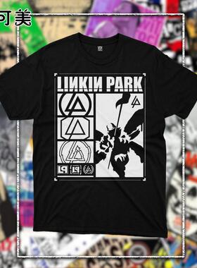 欧美潮流时尚纯棉T恤linkin park林肯乐队男女宽松百搭短袖
