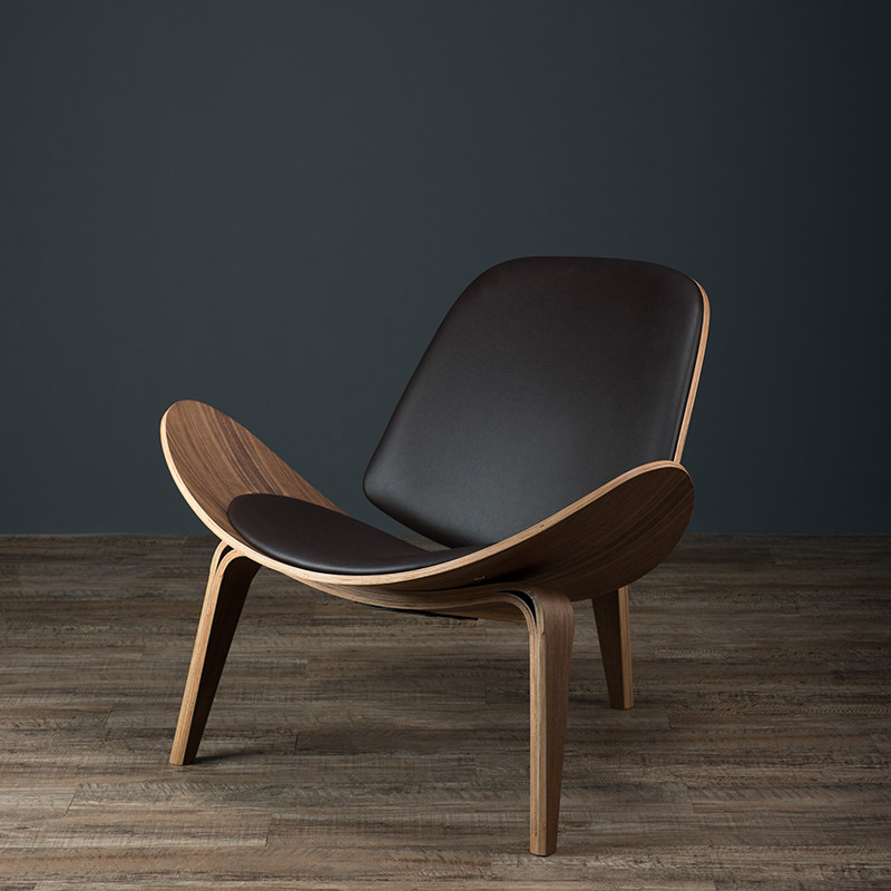 北欧单人沙发椅真皮简约阳台卧室休闲椅子洽谈懒人咖啡厅设计师椅