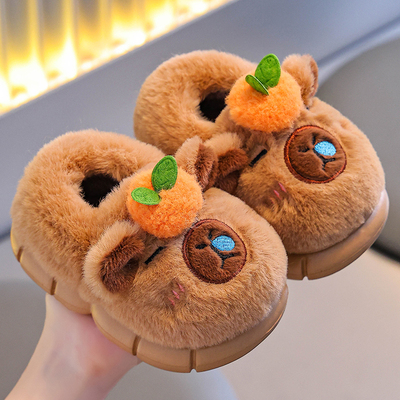 儿童包跟防滑软底卡通中小童棉鞋