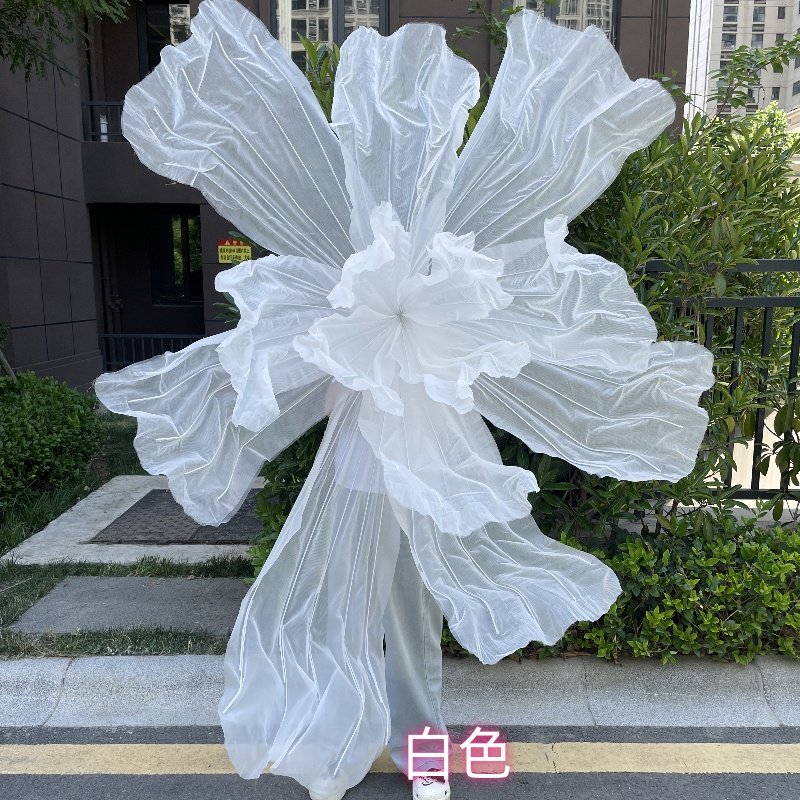 婚庆背景墙生日纱白纸欧根丝网花橱窗宴会真丝花手工大型舞台巨型