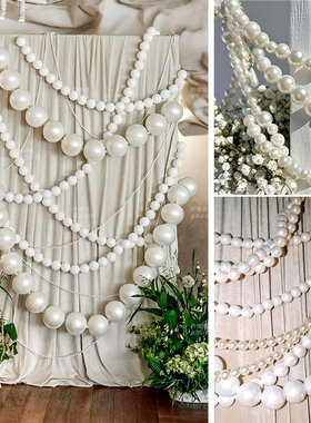 摆件珍珠店铺串巨大橱窗陈