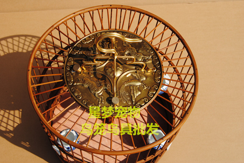 平顶百灵云雀做工精细竹制鸟笼