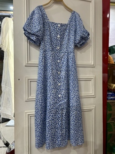 MJ- TOP   特价款 女长裤波点短袖连衣裙 622061344 蓝波点