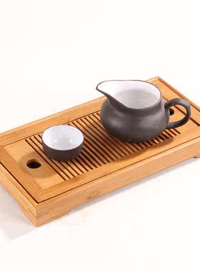 七星孟宗竹制抽屉式特价小茶盘