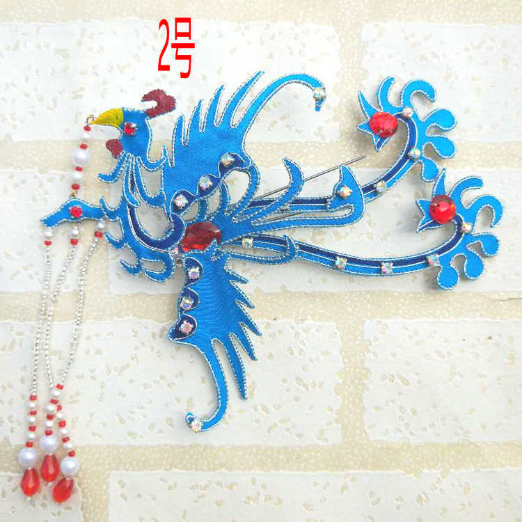 现货黄梅戏越剧古装双尾凤天头饰