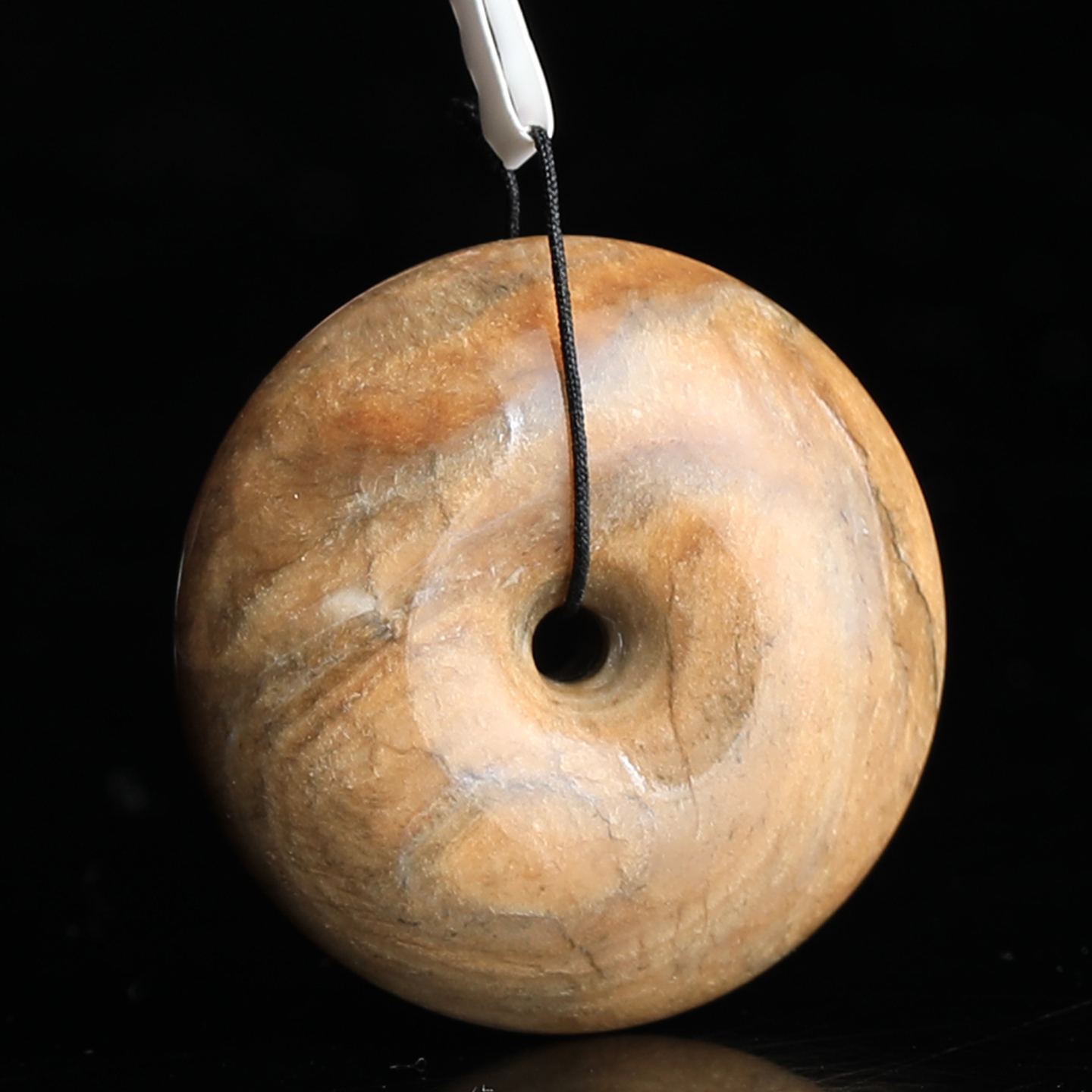 天然缅甸琥珀平安扣玉璧扣根珀白根蜜蜡蛋黄溶洞吊坠禅意挂件