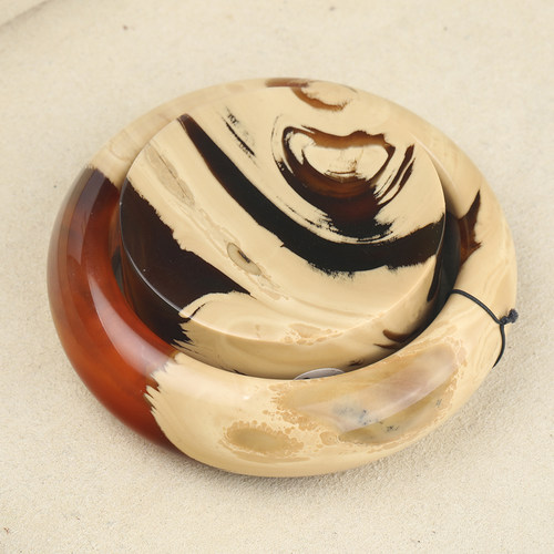 气质典雅意境56mm骨瓷万福手镯