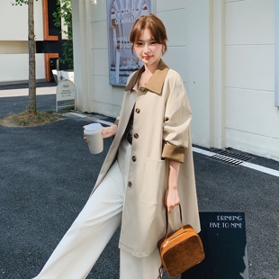 外套2C325513P160K238 宽松显瘦中长款 2026春装 风衣女韩版