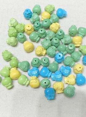 菱镁矿松石福袋钱袋天地孔隔珠配珠手工DIY手持串珠流苏饰品配饰