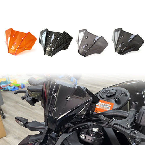 适用KTM DUKE790 改装前挡风玻璃竞技小风挡玻璃罩前导流罩26款