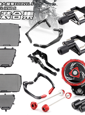 适用杜卡迪XDiavel S Diavel 1260S大魔鬼 改装边盖防摔球 水箱网