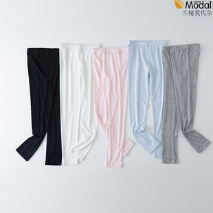 高腰弹力保暖打底裤 春秋莫代尔薄款 柔软透气男女童中大童单条秋裤