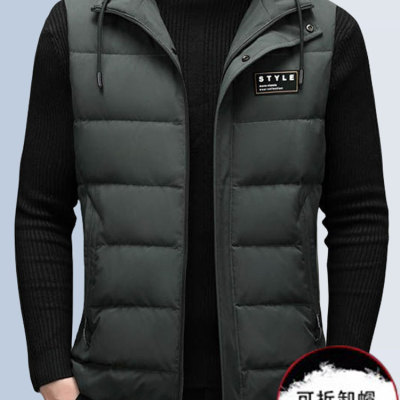 羽绒马甲男款商务休闲90白鸭绒